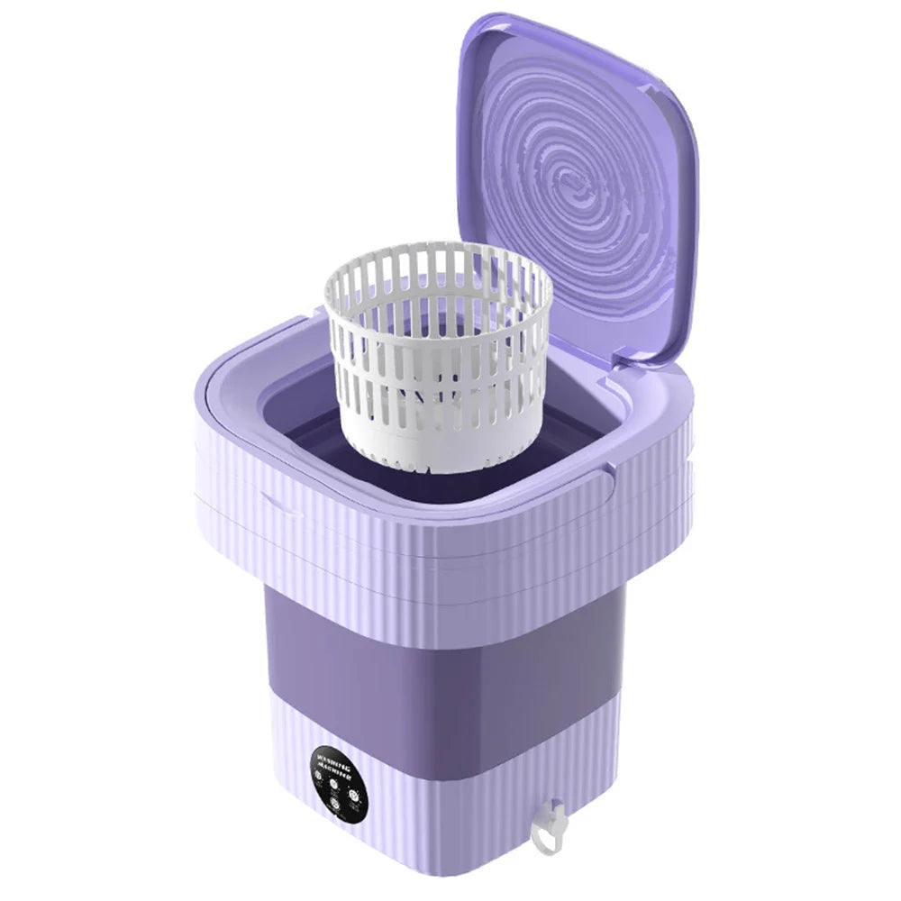 Ahorra tiempo y esfuerzo lavando tu ropa delicada con esta mini lavadora plegable