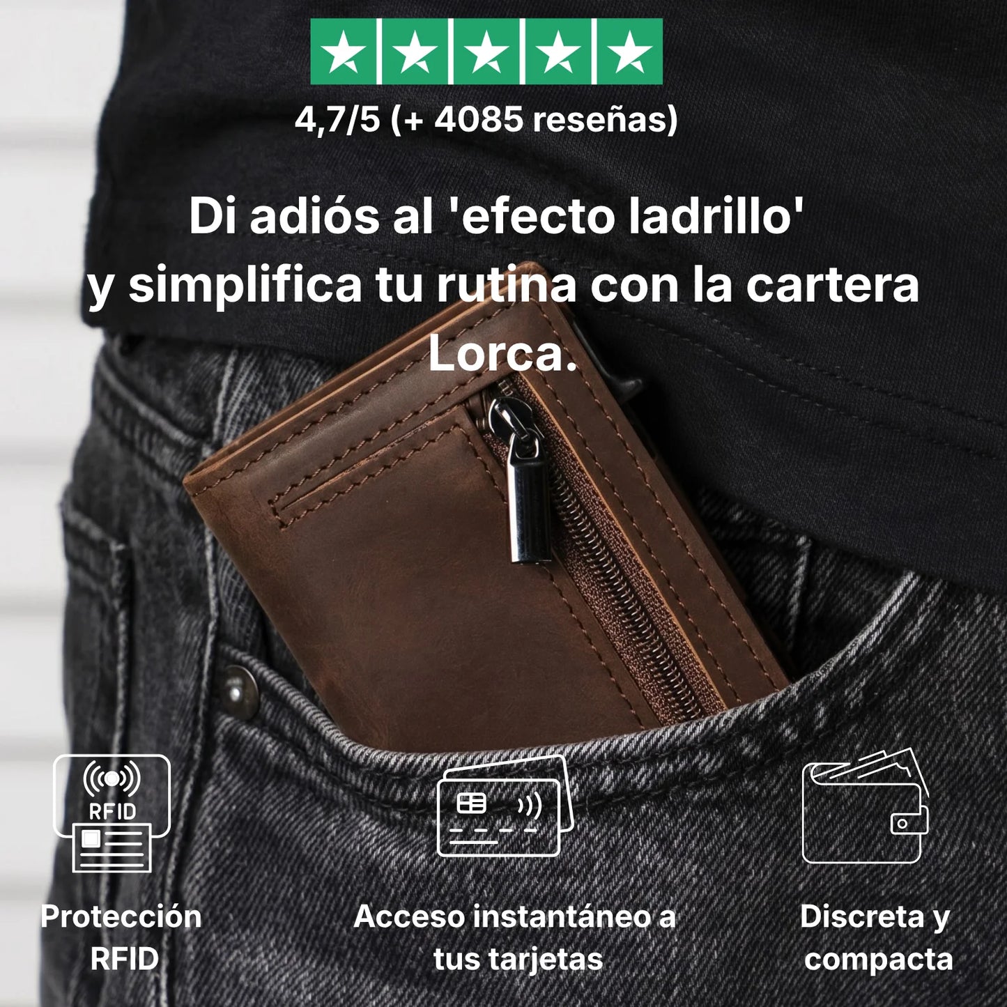 Lorca Wallet™ | La billetera delgada que organiza todo tu día