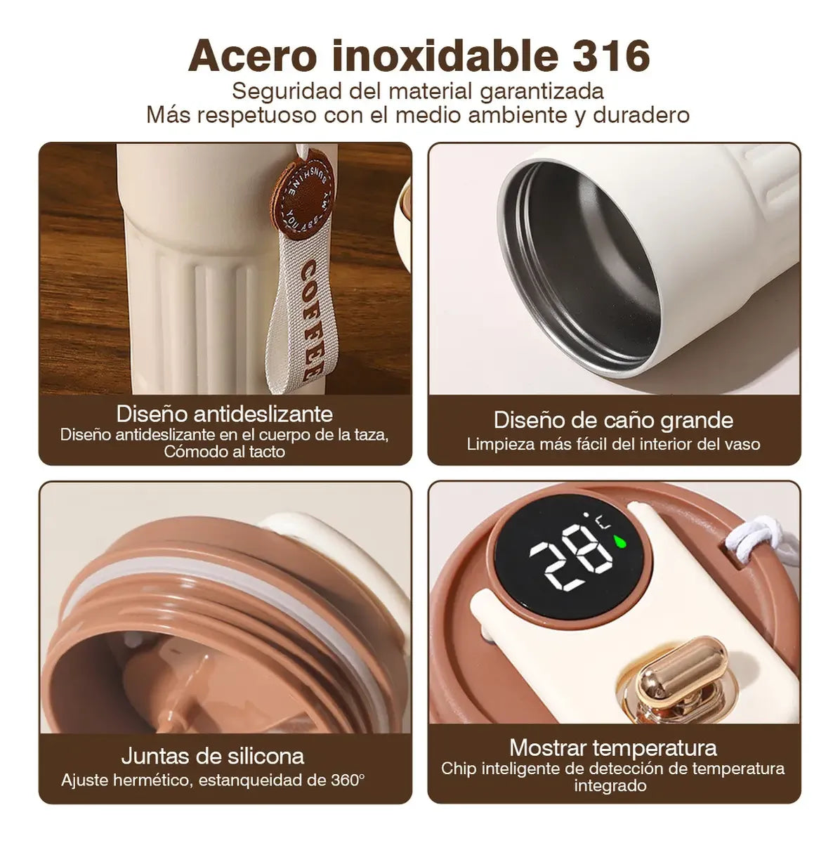 Taza Térmica con Display | El Regalo que Toda Amante del Café Quiere