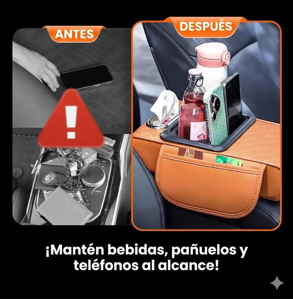 Reposabrazos Premium Multifuncional: Conduce sin Fatiga y Mantén tu Carro Impecable