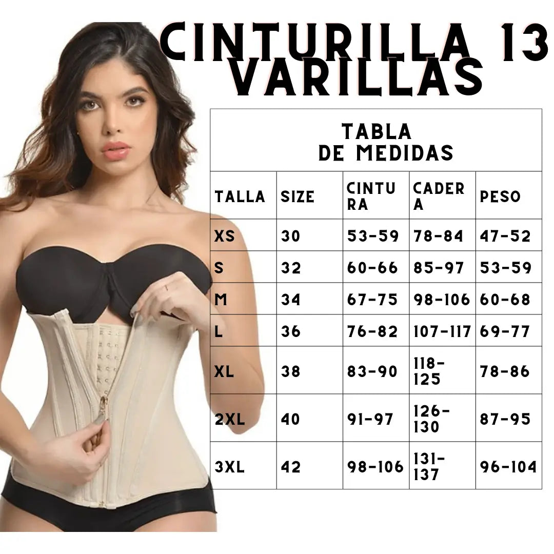 Cinturilla Moldeadora Premium de 13 Varillas