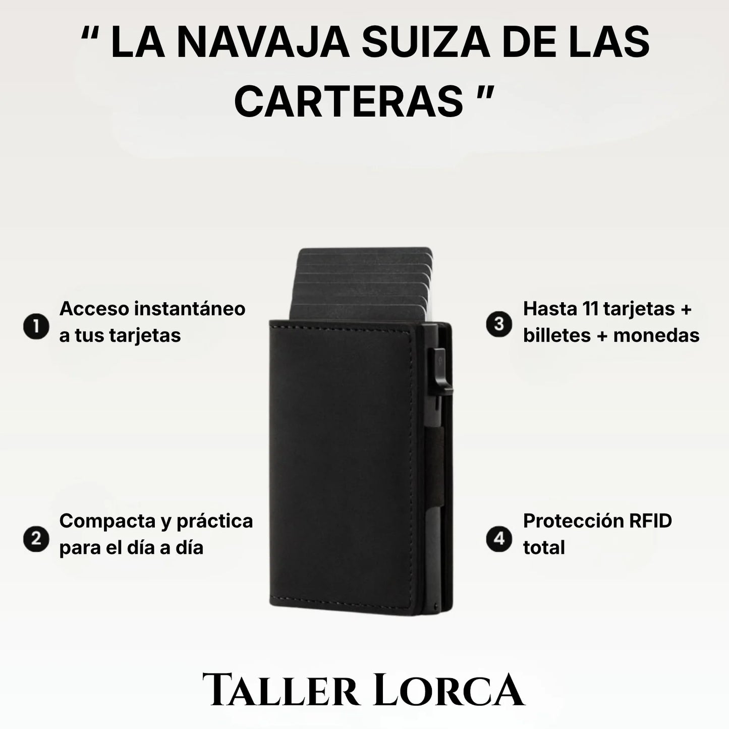 Lorca Wallet™ | La billetera delgada que organiza todo tu día