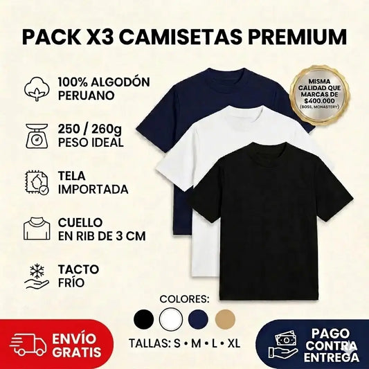 Tripack Esencial: Algodón Peruano Premium