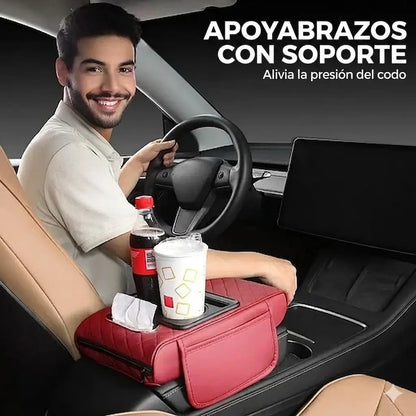 Reposabrazos Premium Multifuncional: Conduce sin Fatiga y Mantén tu Carro Impecable