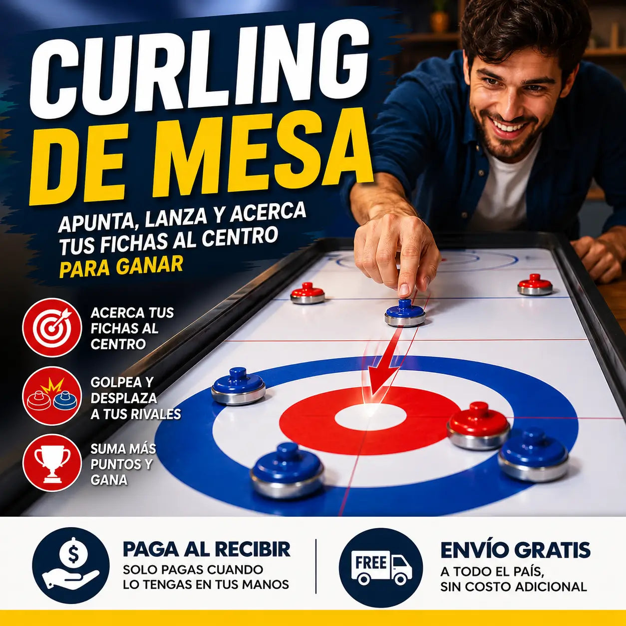 Juego de Curling de Mesa Premium™