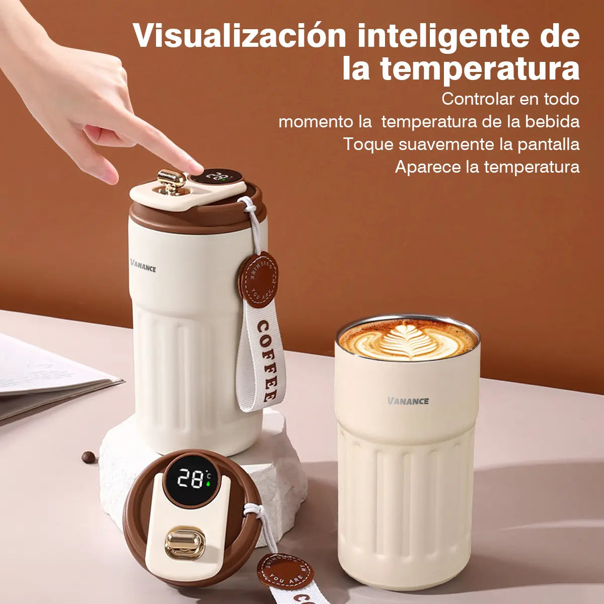 Taza Térmica con Display | El Regalo que Toda Amante del Café Quiere